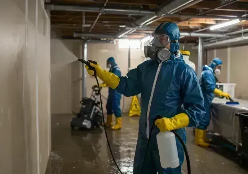 Basement Sanitization and Antimicrobial Treatment process in Delafield, WI